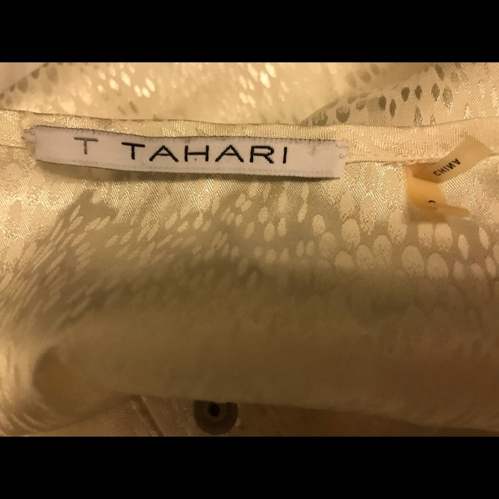 📌 TAHARI Top | Sz S Long Sleeved | Cream Snap To Close 💋 - Picture 7 of 9